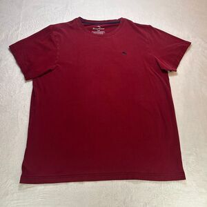 Tommy Bahama Burgundy Crewneck T-Shirt Men's Large Embroidered Logo